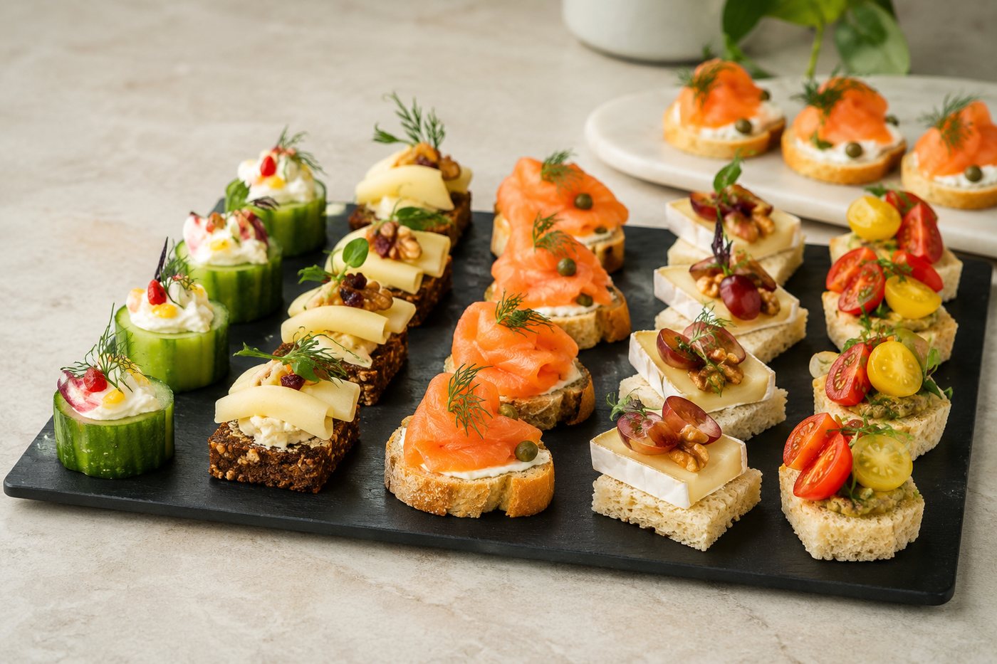 Kanepe ve finger food çeşitleri