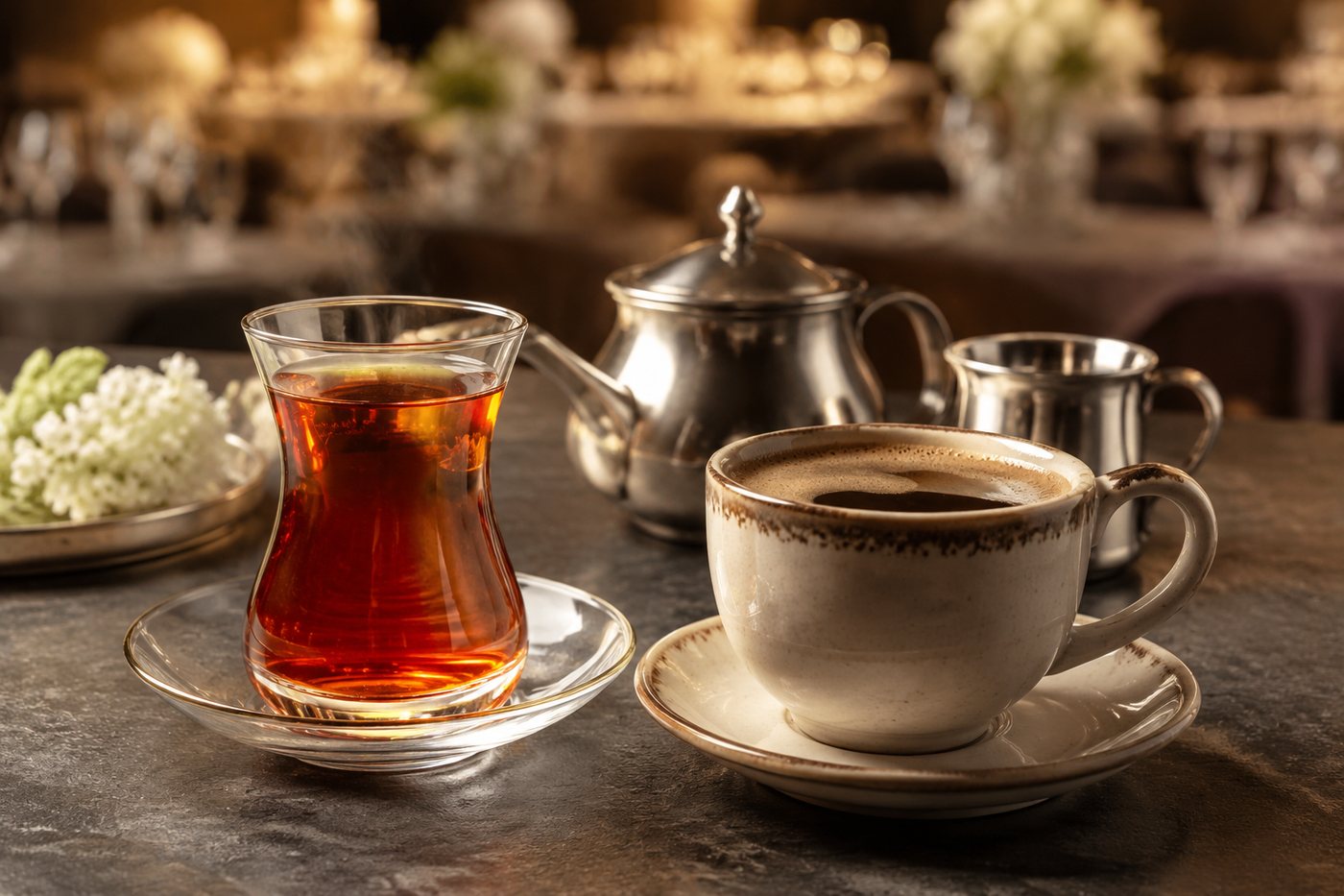 Çay ve filtre kahve servisi
